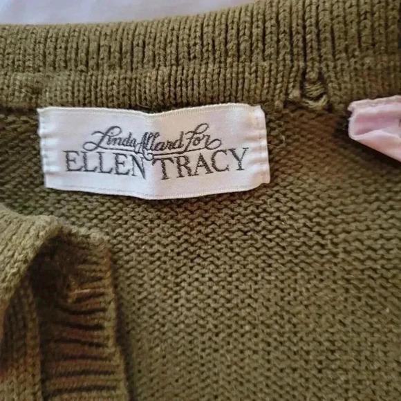 Ellen Tracy Olive  Green Sleeveless Cotton Knit Vest in M - Picture 2 of 4